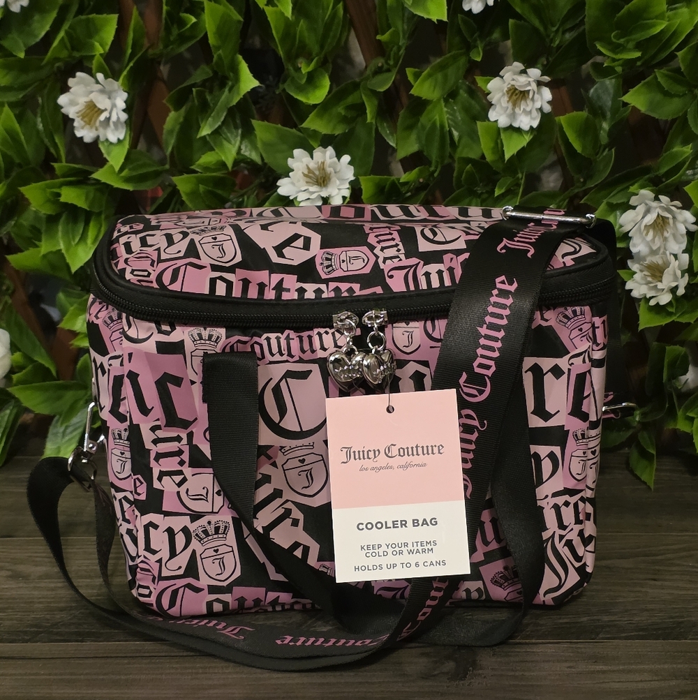 Juicy Couture Black and Pink Lunch/Travel Bag